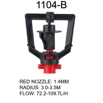 360도 농업 관개용 물 스프링커 강하고 압력 150-300kPa